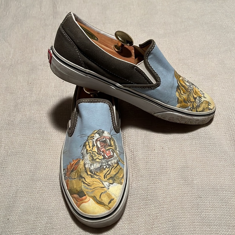 Vans handpainted, Salvador Dali inspired sneakers